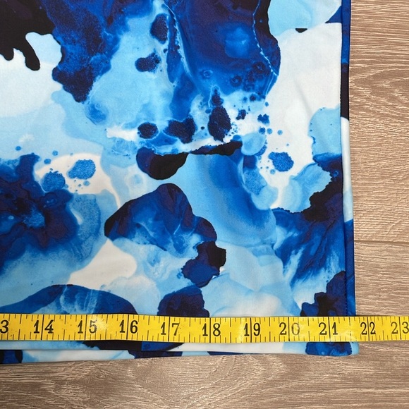 Xersion In A Haze Draped Back Tankini Top Pool Blue 18W - Picture 5 of 14